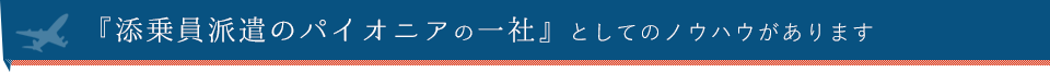 『添乗員派遣のパイオニア』 としてのノウハウがあります